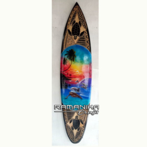 bali surfboard airbrush carving hanging wall handicraft sb-abc-h4