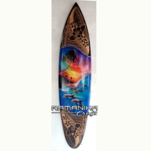 bali surfboard airbrush carving hanging wall handicraft sb-abc-h5