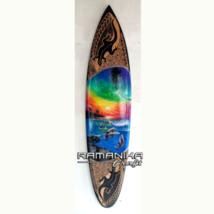 bali surfboard airbrush carving hanging wall handicraft sb-abc-h6