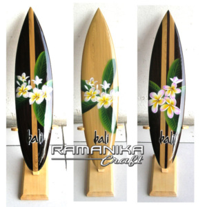 bali surfboard airbrush variation wooden stand handicraft sbabvws