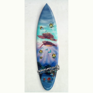 bali surfboard airbrush aquarium wall hanging sbabqh3