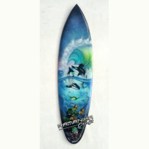 bali surfboard airbrush aquarium wall hanging sbabqh4