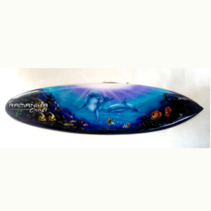 bali surfboard airbrush aquarium wall hanging sbabqhd