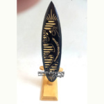bali surfboard black carving wood stand handicraft sbbcws7