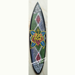 bali surfboard dot painting hanging wall handicraft sbdph2