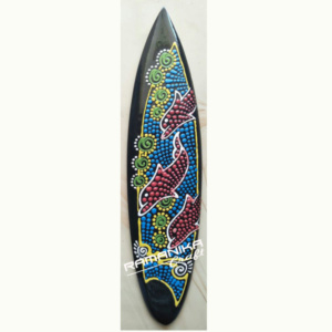 bali surfboard dot painting hanging wall handicraft sbdph6