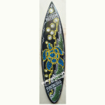 bali surfboard dot painting hanging wall handicraft sbdph7