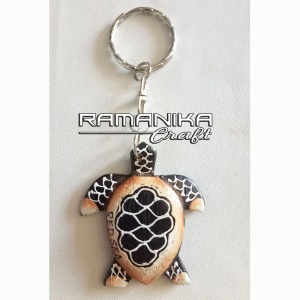 bali key rings albesia painting handicraft krtp1