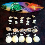bali sea shell wind chimes surfboard handicraft cmsass2
