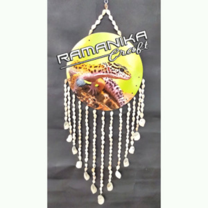 bali shell wind chimes wall top wooden printing handicraft cmwwps6