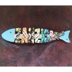 bali wooden magnetic flat name fish mgfnfp1
