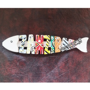 bali wooden magnetic flat name fish mgfnfp2