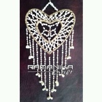 bali sea shell chimes heart wall decor cmsshwd22x50cm