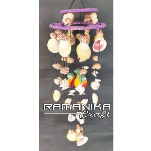 bali sea shell wind chimes top wooden sand handicraft cmsstws8