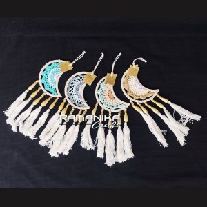 bali dreamcatcher crescent moon knitting handicraft dccmk