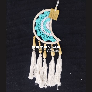 bali dreamcatcher crescent moon knitting handicraft dccmk4