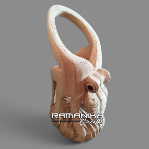 bali wooden statue bottle holder handicraft stebhopw