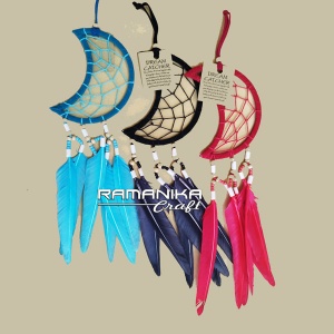 bali dreamcatcher crescent moon handicraft dccfcmk
