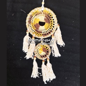 bali dreamcatcher chicken feather double knitting handicraft dcdkks2
