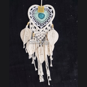 bali dreamcatcher knitted heart leaves handicraft dckhl
