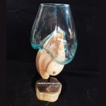 bali blown glass aquarium shell wooden stand handicraft gwqsws1