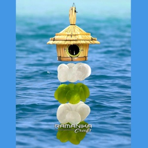 bali capiz wind chimes top bird house handicraft cmctbh6