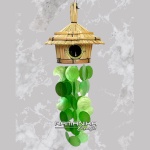 bali capiz wind chimes top bird house handicraft cmctbh8
