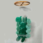 bali capiz wind chimes top rattan circle handicraft cmctrc1