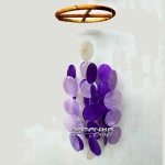 bali capiz wind chimes top rattan circle handicraft cmctrc5