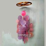 bali capiz wind chimes top rattan circle handicraft cmctrc6